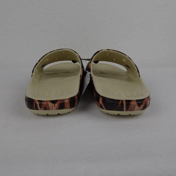 Crocs Leopard Print Slides Men Size 9 US Women Size 11 Animal Print Sandals - Picture 4 of 9
